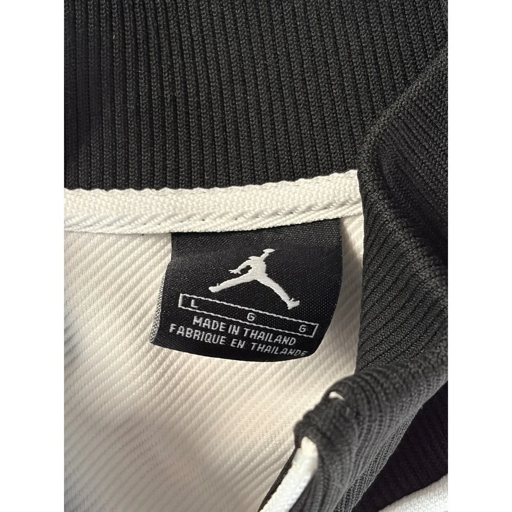 Vintage Y2K Jordan Brand XX2‎ White Black Full Zip Track Jacket Lg Jumpman Logo